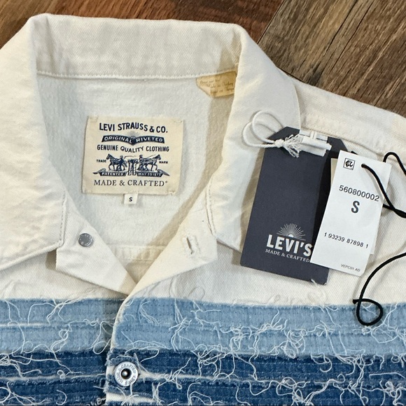 Levi's Made & Crafted Love Letter Trucker Jacket - Blue and White - Size S - Picture 2 of 11